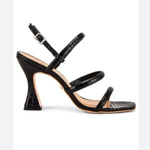 RAYE Black Strappy Sandals